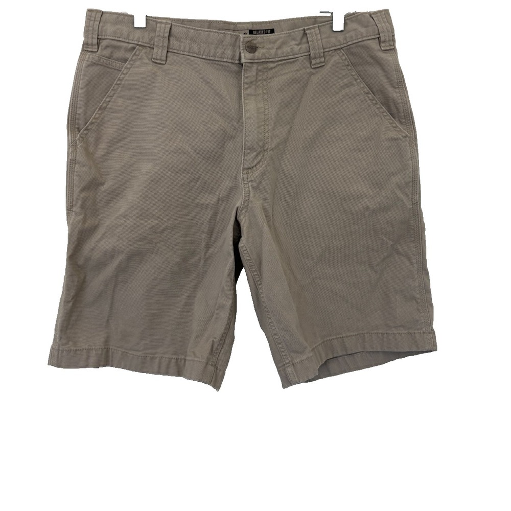 Carhartt Shorts 36 Tan Relaxed Fit 10" Rigby Canvas Gorp Rugged Flex Utility